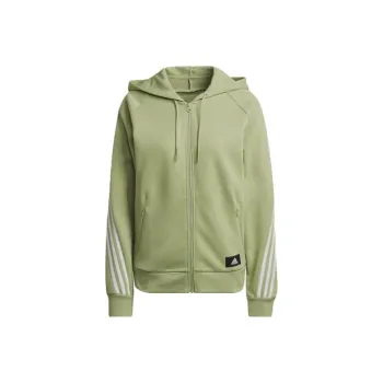 adidas W Fi 3S Fz Reg Sporty Hooded Jacket Green