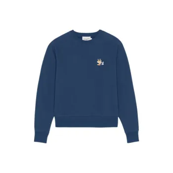 Maison Kitsune Dressed Fox Head Patch Crewneck Sweatshirt