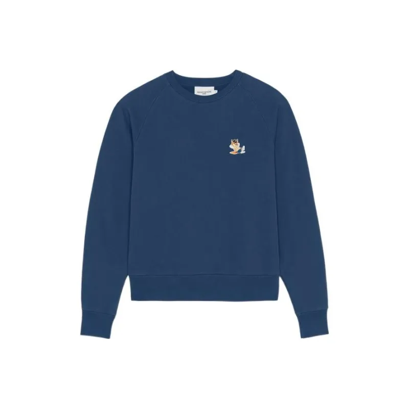 Maison Kitsune Dressed Fox Head Patch Crewneck Sweatshirt-0