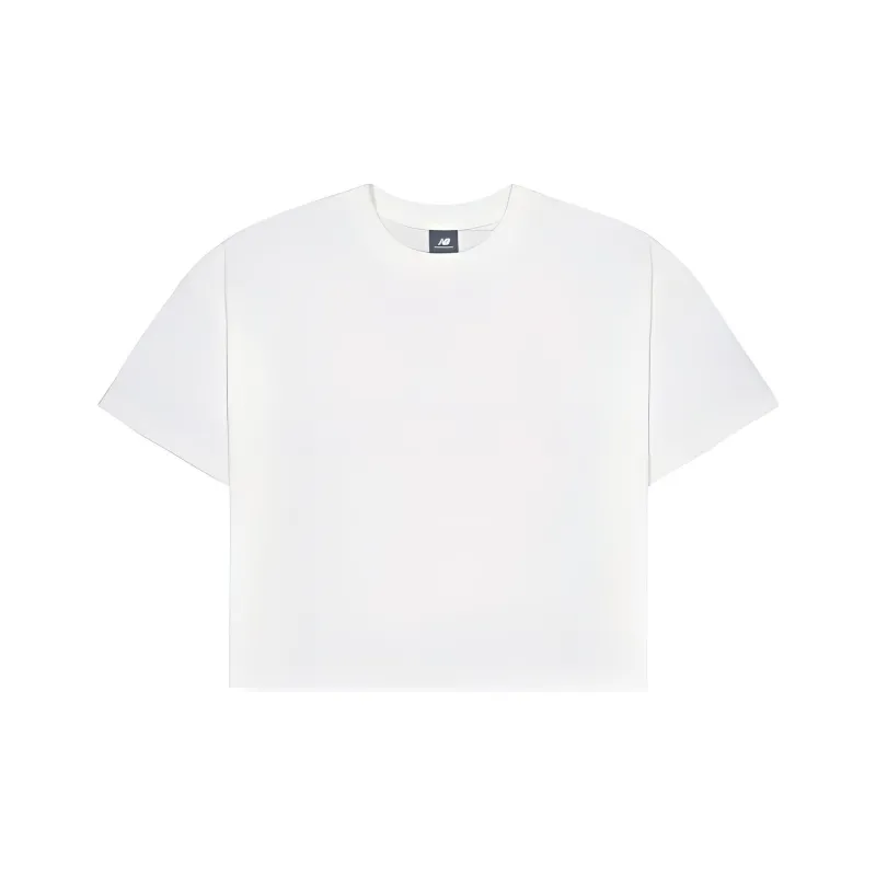 New Balance Drop Shoulder Sleeve T Shirt Women's White-0