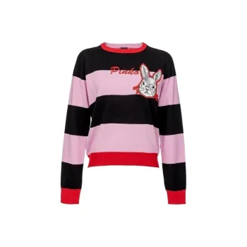 PINKO SS23 Knitwear Women's Black Pink