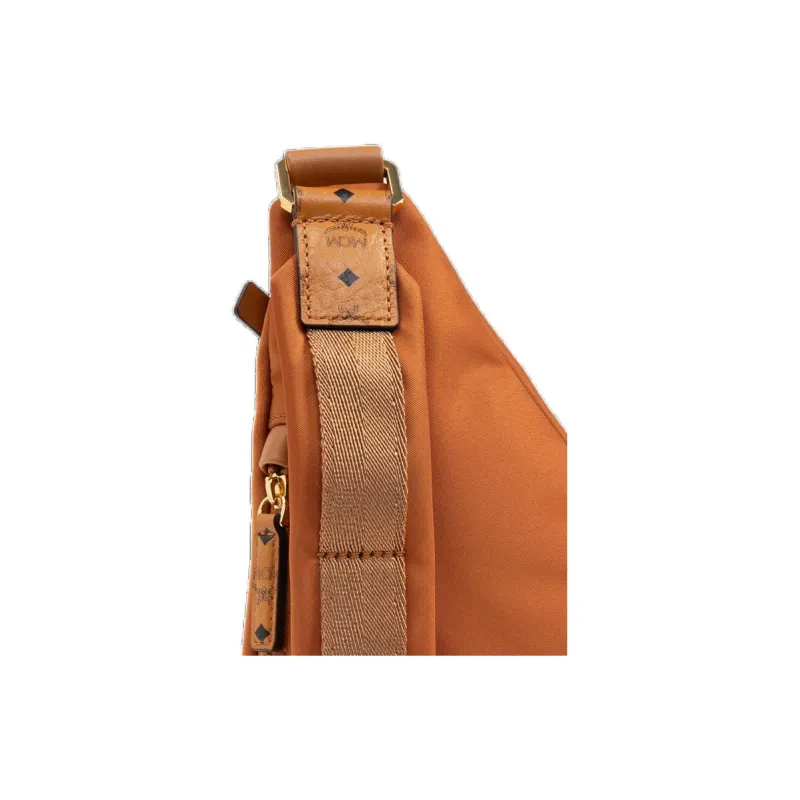 MCM Aren Visetos Nylon Shoulder Bag, Sling Bag Mini Unisex Cognac-3