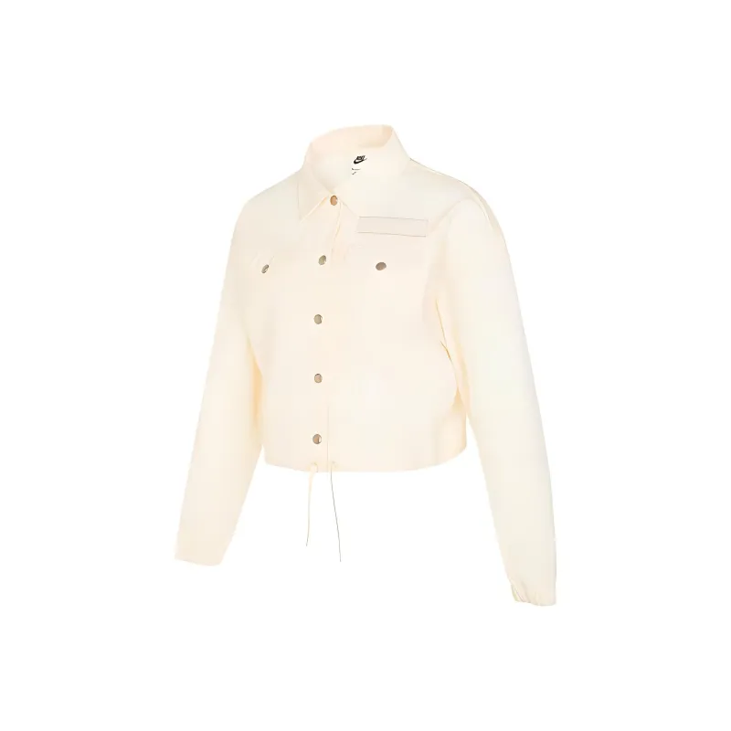 Nike AS W NSW AIR WVN MOD CROP Jacket Women's Ecru-0