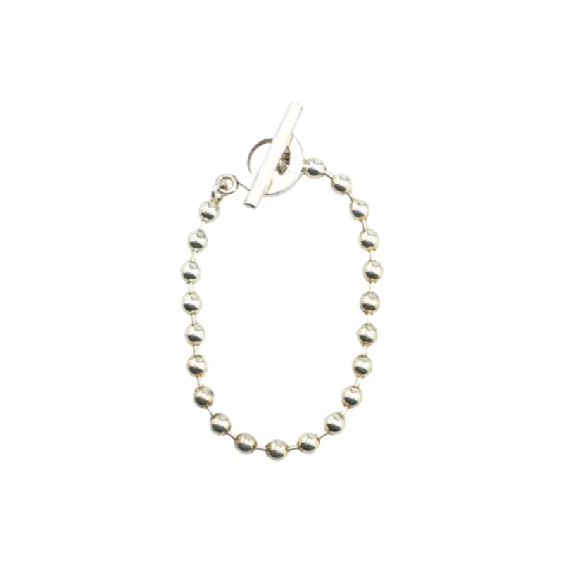 GUCCI 2000 2015 Sterling Silver Boule Chain Toggle Bracelet-1