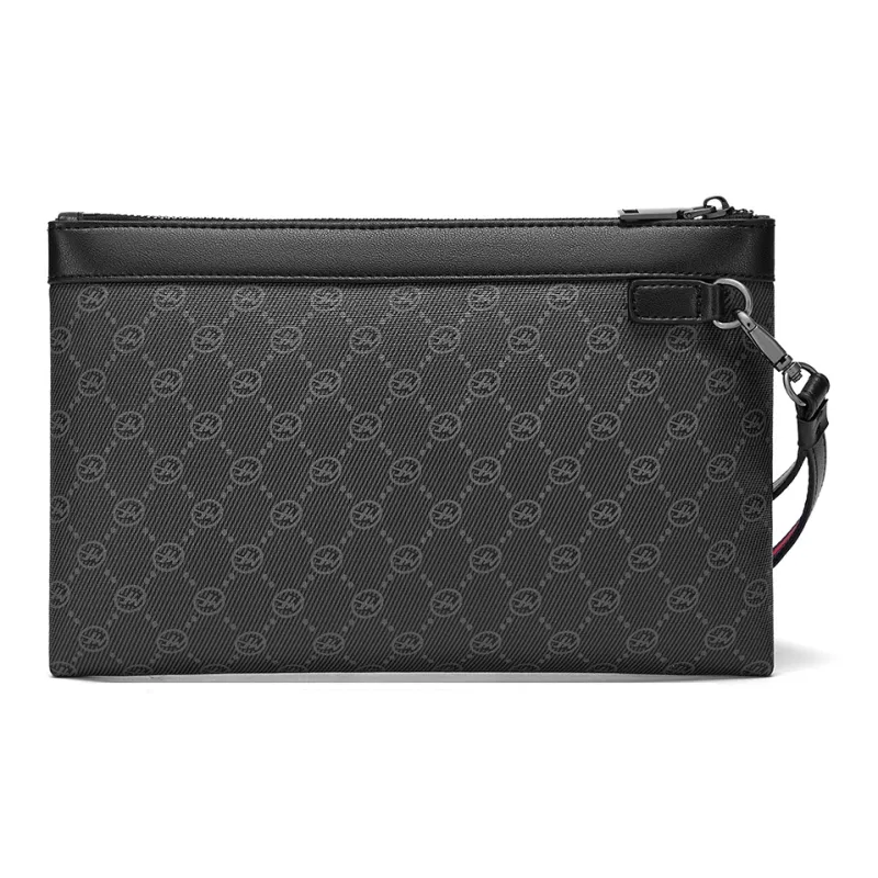 FAIRWHALE Synthetic Leather Clutch Men's Black-3