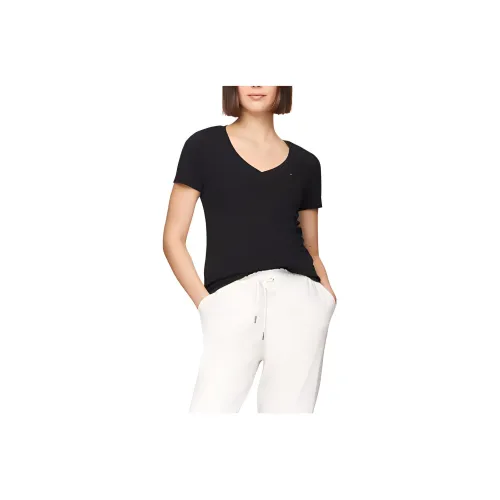 Tommy Hilfiger Favorite V Neck T Shirt Women's Black