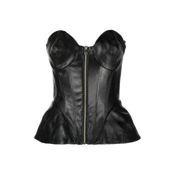 NATASHA ZINKO Zip front Corset Top