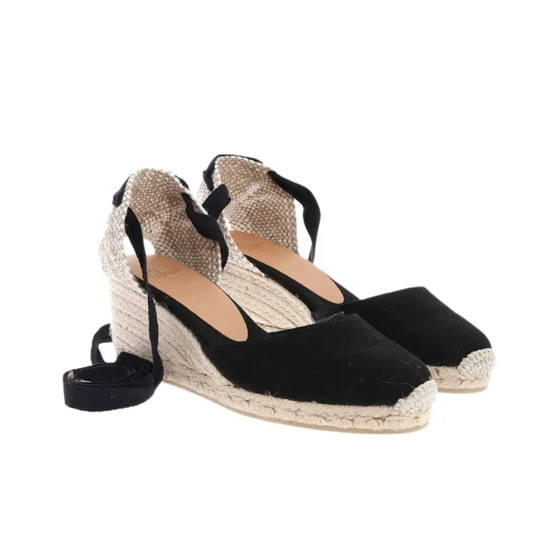 Castañer CARINA Wedge Heel High Heels 7cm Women's Black-2