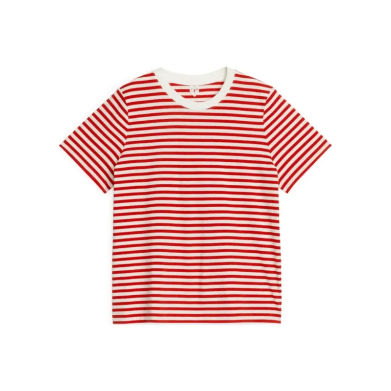 ARKET Regular T-Shirt Women's Red/White-0