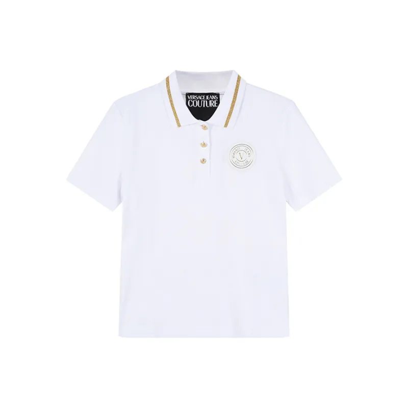 VERSACE JEANS COUTURE SS23 Polo Shirt Women's White-0
