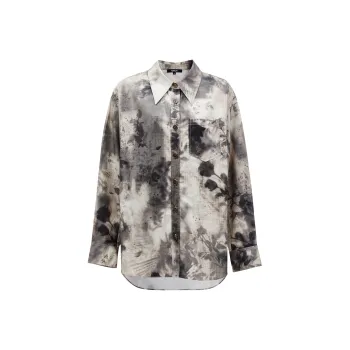 ONLY Shirts Women's HE5 Leaf Shadow Print