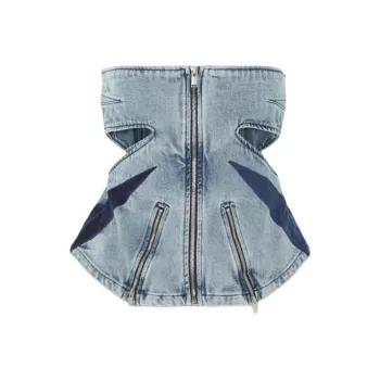 DION LEE SS23 Strapless Top Women's Dark Blue