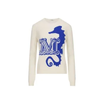 MaxMara Cashmere Sweaters Women's White Blue