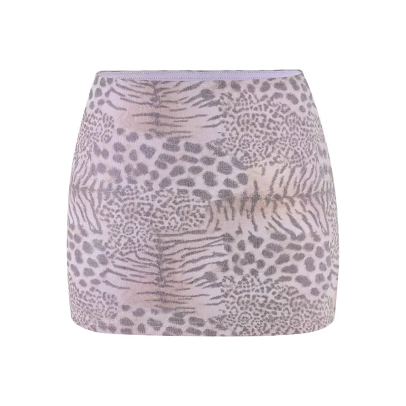 Tiger Mist EVANGELINE SKIRT Casual Short Skirts Women's Animal Multicolor-1