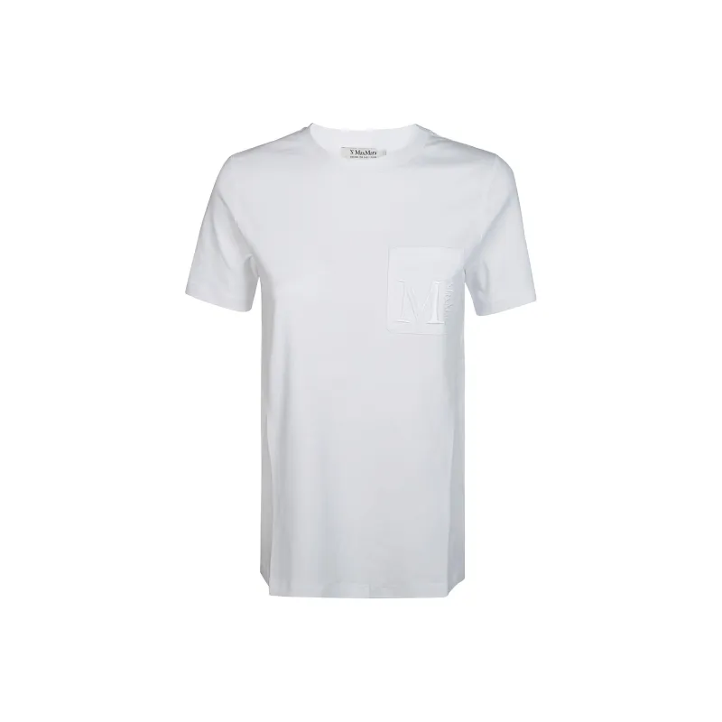 'S MAX MARA Logo Embroidered Crewneck T Shirt-0