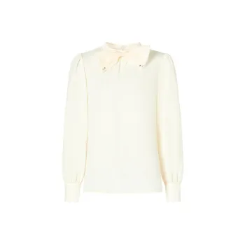 JZ. ANNAKRO Chiffon Shirt Women's Beige Yellow