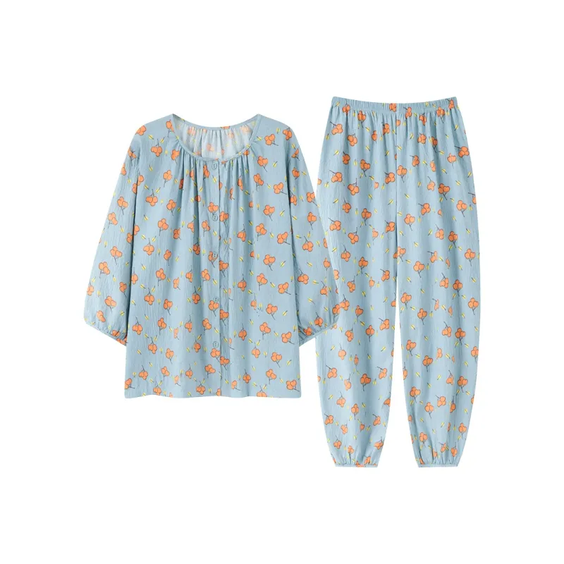 GOSO Pajama Set Women's Pink Blue-0