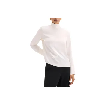 THEORY Tie Neck Relaxed Long Sleeved Top