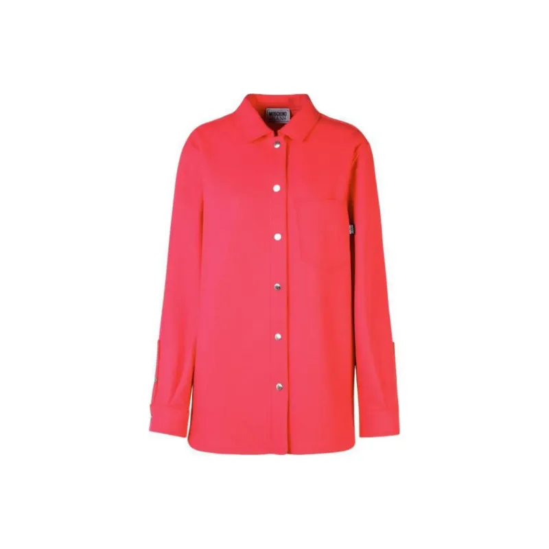 MOSCHINO Jeans Oversized Button-Up Knitted Shirt-0