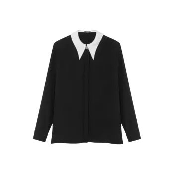 VERSACE Contrast Collar Long Sleeved Shirt