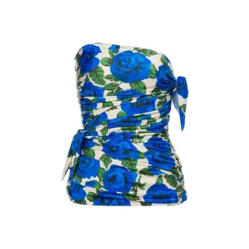 PHILOSOPHY DI LORENZO SERAFINI Floral print Strapless Top