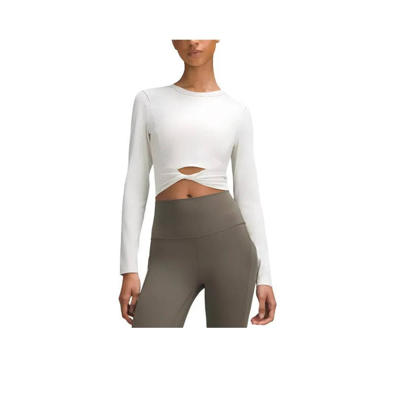 Lululemon Nulu™Cropped Collection Shirt Women's Bone White-0