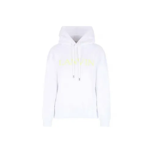 Lanvin Curb Long Fleece Eusebio Hoodie 'Optic White'
