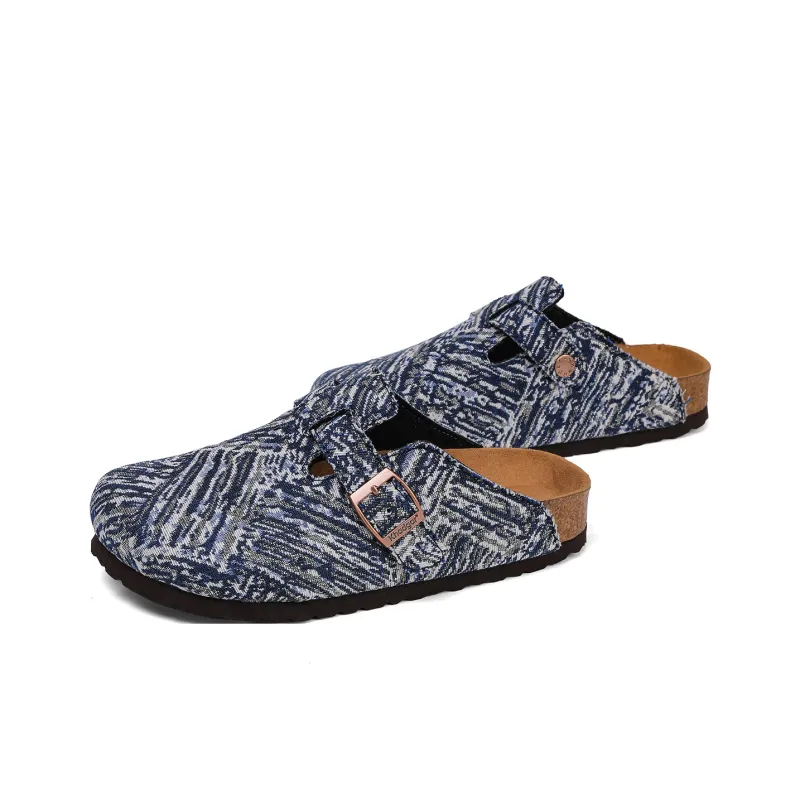 Khadgar Cork Sole Quiet Abrasion Resistant Slip Resistant Closed Toe Slippers Unisex-8