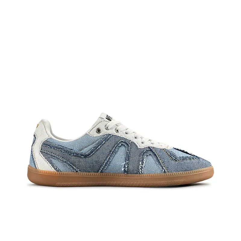 VFDF Denim, German Army Trainers Breathable And Slip Resistant Low Top Skateboard Shoes Unisex Denim Blue-1