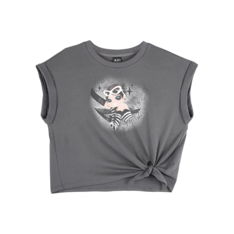 A21 T Shirts Women's Dark Gray-0