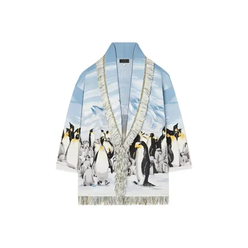 Alanui Postcard From Antarctica Jacquard Fringed Cardigan
