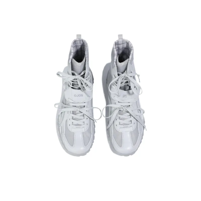 OJOS x FILA ECHAPPE Slip Resistant Mid Top Training Shoes Unisex Gray-3