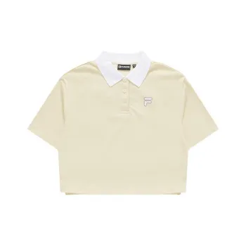 FILA FUSION FOB Series Polo Shirt Women's Lemon Cream Yellow