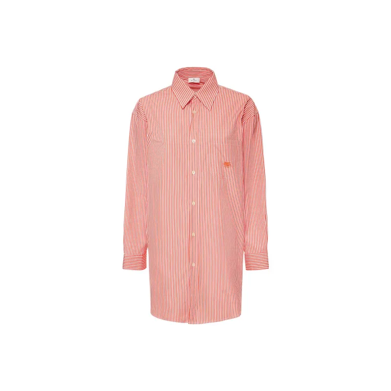 ETRO Logo Embroidered Striped Buttoned Shirt-0