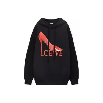 LOEWE Pump Hoodie 'Black/Red'