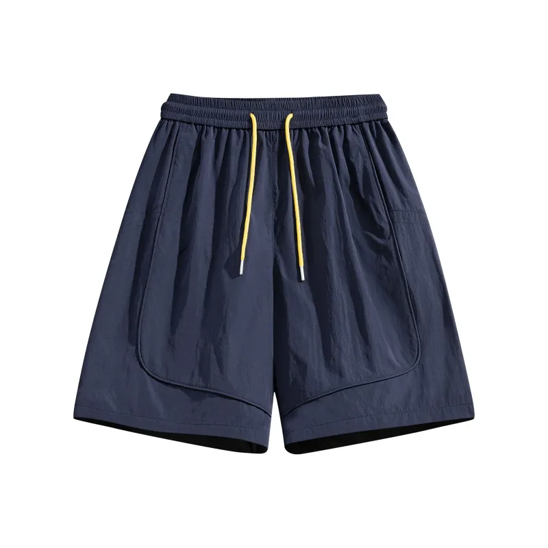 GROW DATE Cargo Shorts Unisex Night Black-48