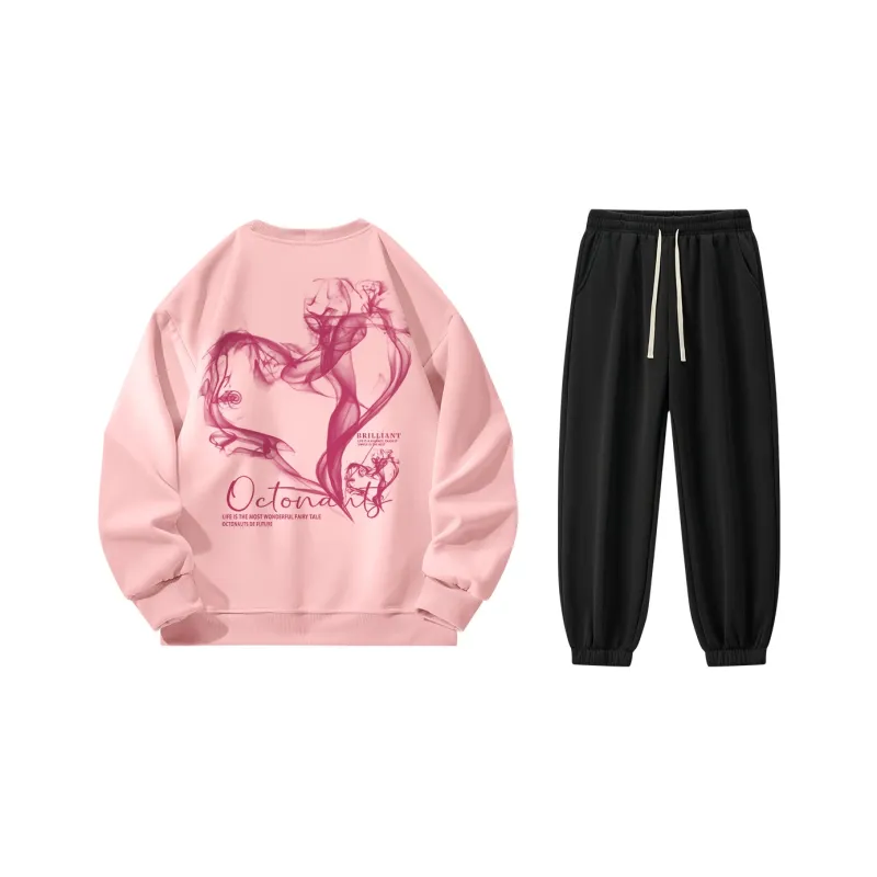 Small Columns Under The Sea Sweatshirt Set Unisex-18