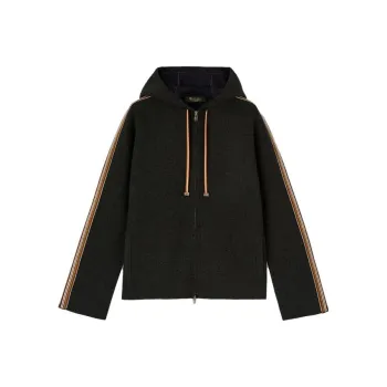 Loro Piana The Suitcase Stripe Bomber Jacket Jackets Coats Women's Black