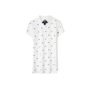 Tommy Hilfiger Polo Shirt Women's White Print