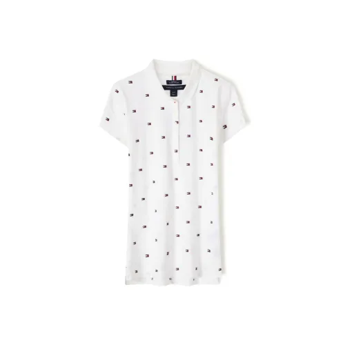 Tommy Hilfiger Polo Shirt Women's White Print
