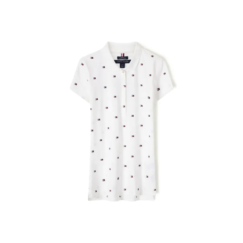 Tommy Hilfiger Polo Shirt Women's White Print-0