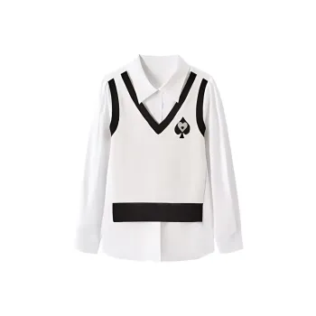 EICHITOO Shirt Women's Raw White Trim