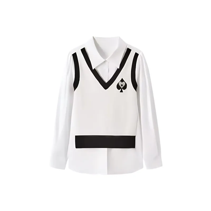 EICHITOO Shirt Women's Raw White Trim-0