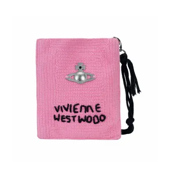 Vivienne Westwood Mabel Organic Cotton Crossbody Bag, Shoulder Bag Small Size Women's Pink
