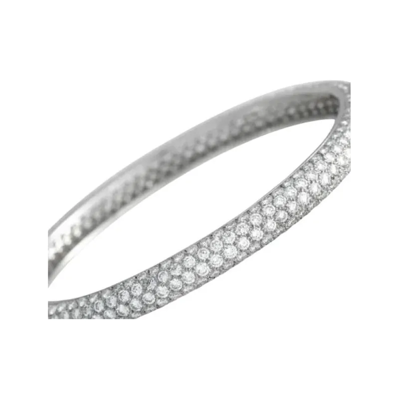 Cartier 18K White Gold Etincelle Diamond Bangle-1