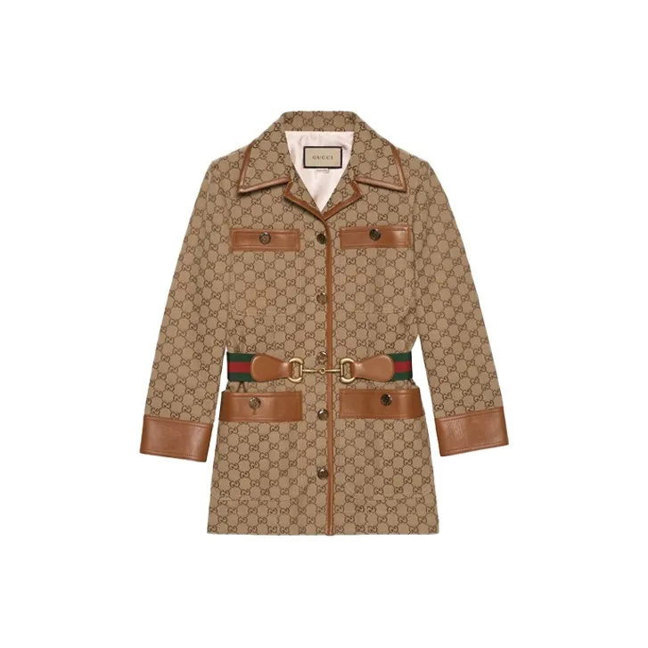 GUCCI Gg Supreme Belted Jacket-0