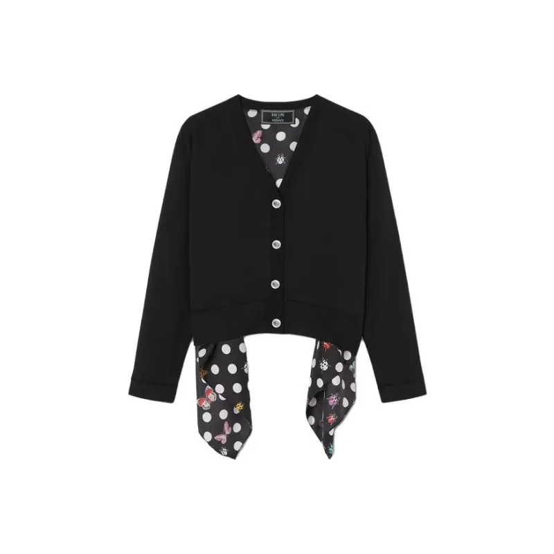 VERSACE X Dua Lipa Butterflies Medusa Contrast panel Cardigan-0