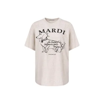 MARDI MERCREDI T Shirt Women's Korean Style