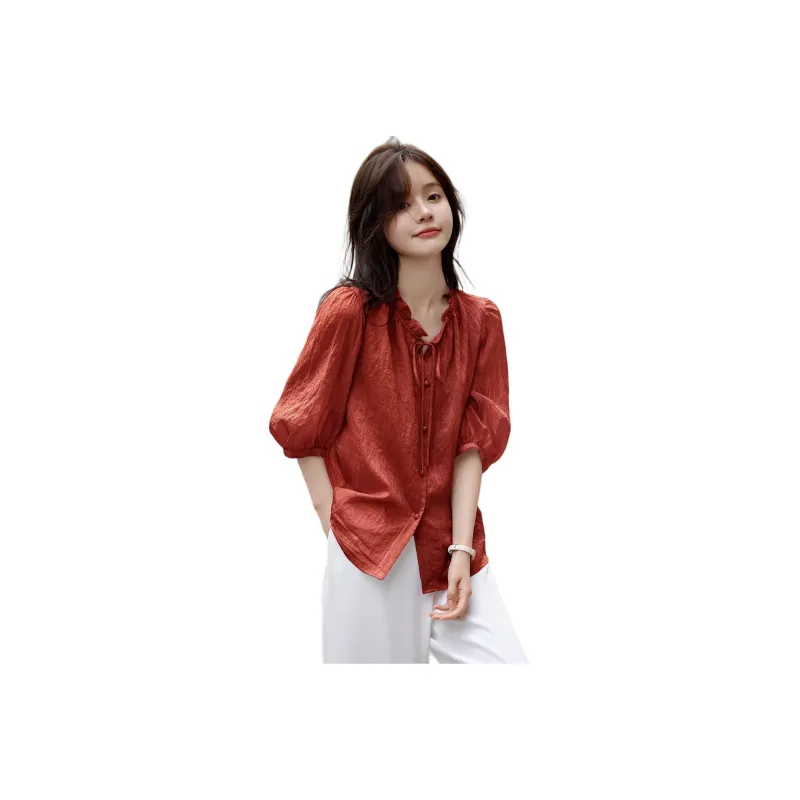 Mo Han Yi Mei Shirt Women's Red-0