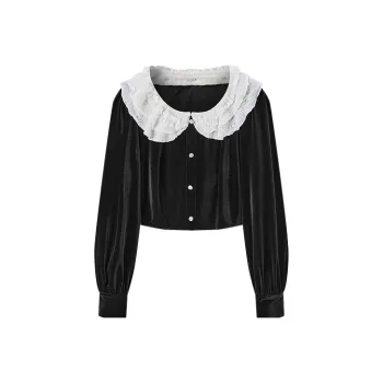 LEDIN Chiffon Shirt Women's Black